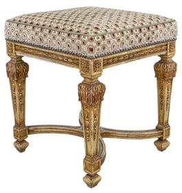 Louis XIV Style Upholstered Giltwood Pliant