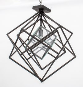Kelly Wearstler Attr. Iron Cubist Chandelier