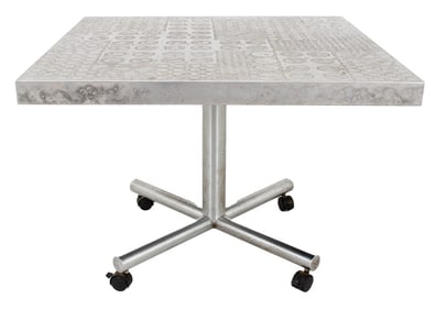 Heinz Lilienthal Etched Metal Cocktail Table