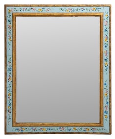 House of Heydenryk Painted Giltwood Beveled Mirror