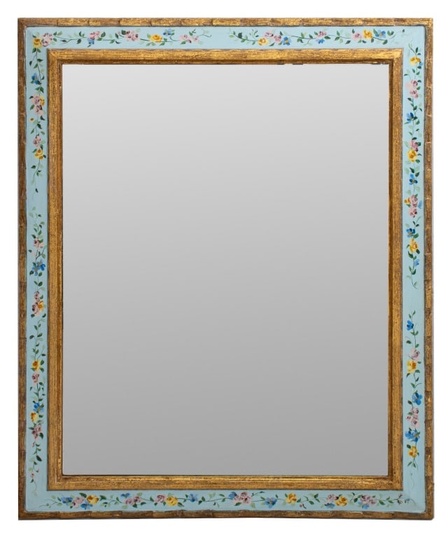 House of Heydenryk Painted Giltwood Beveled Mirror (1 of 7)