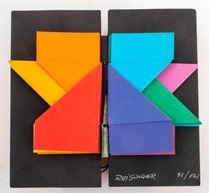 Dan Reisinger Geometric Mixed Media Sculpture