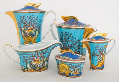 Rosenthal for Versace Porcelain Tea Service, 5