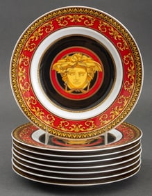 Versace by Rosenthal "Medusa" Dessert Plates, 8