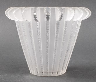 Lalique "Royat" Pattern Crystal Vase