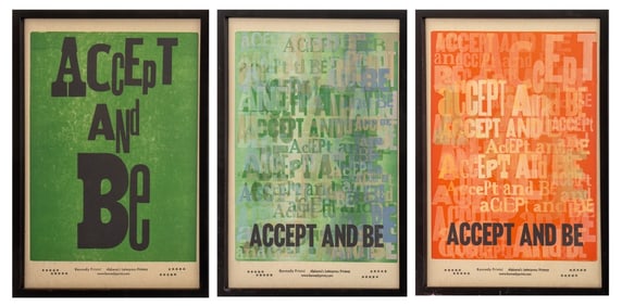 Amos Paul Kennedy, Jr. "Accept & Be" Prints, 3