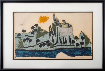 Carol Summers "Siena" Woodcut in Colors