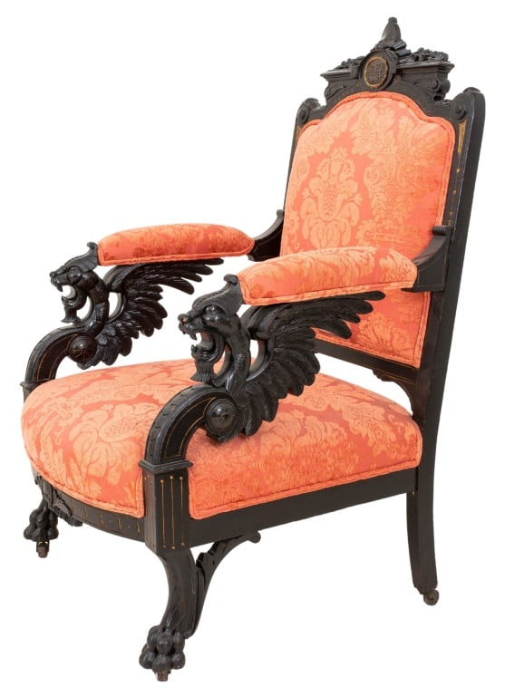 American Renaissance Revival Armchair, ca. 1870 (1 of 12)