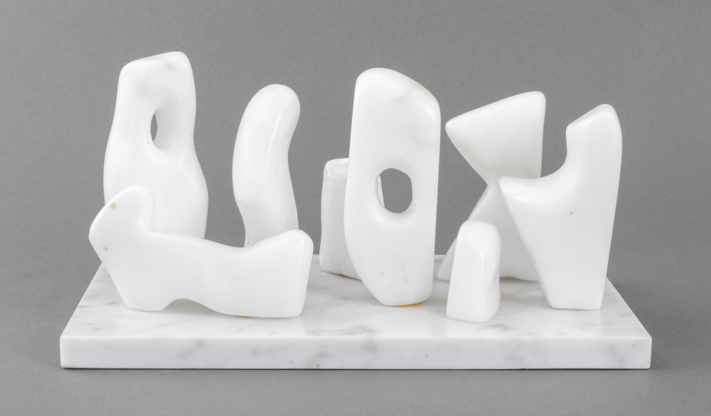 Joan Shapiro Abstract Group Alabaster Sculpture (1 of 14)