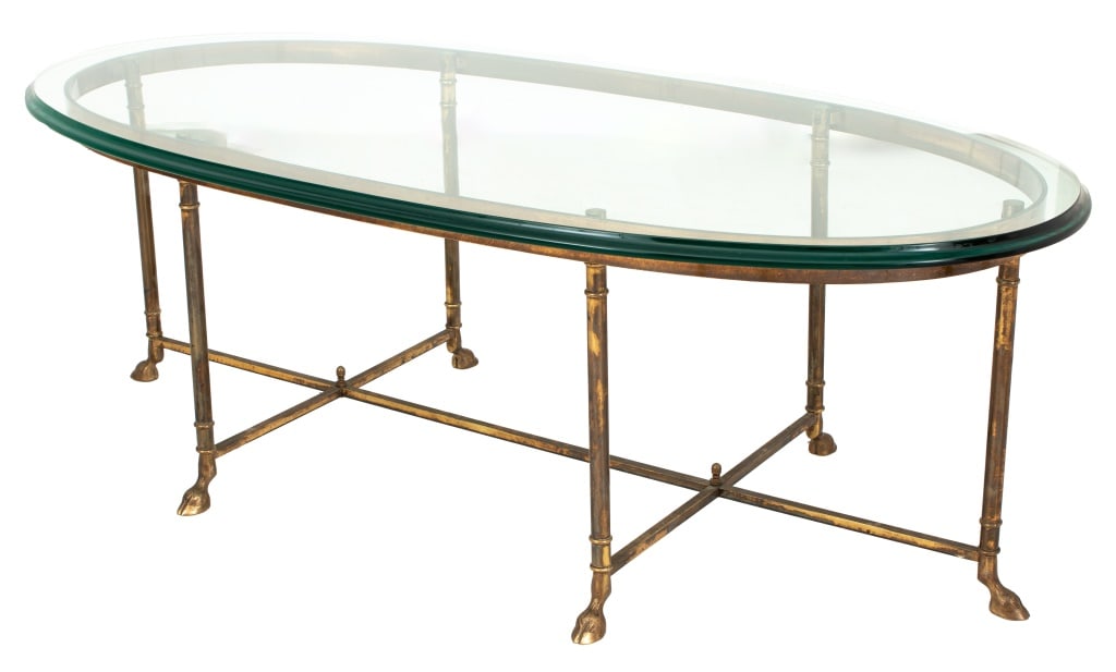 Maison Jansen Brass and Glass Top Coffee Table (1 of 8)
