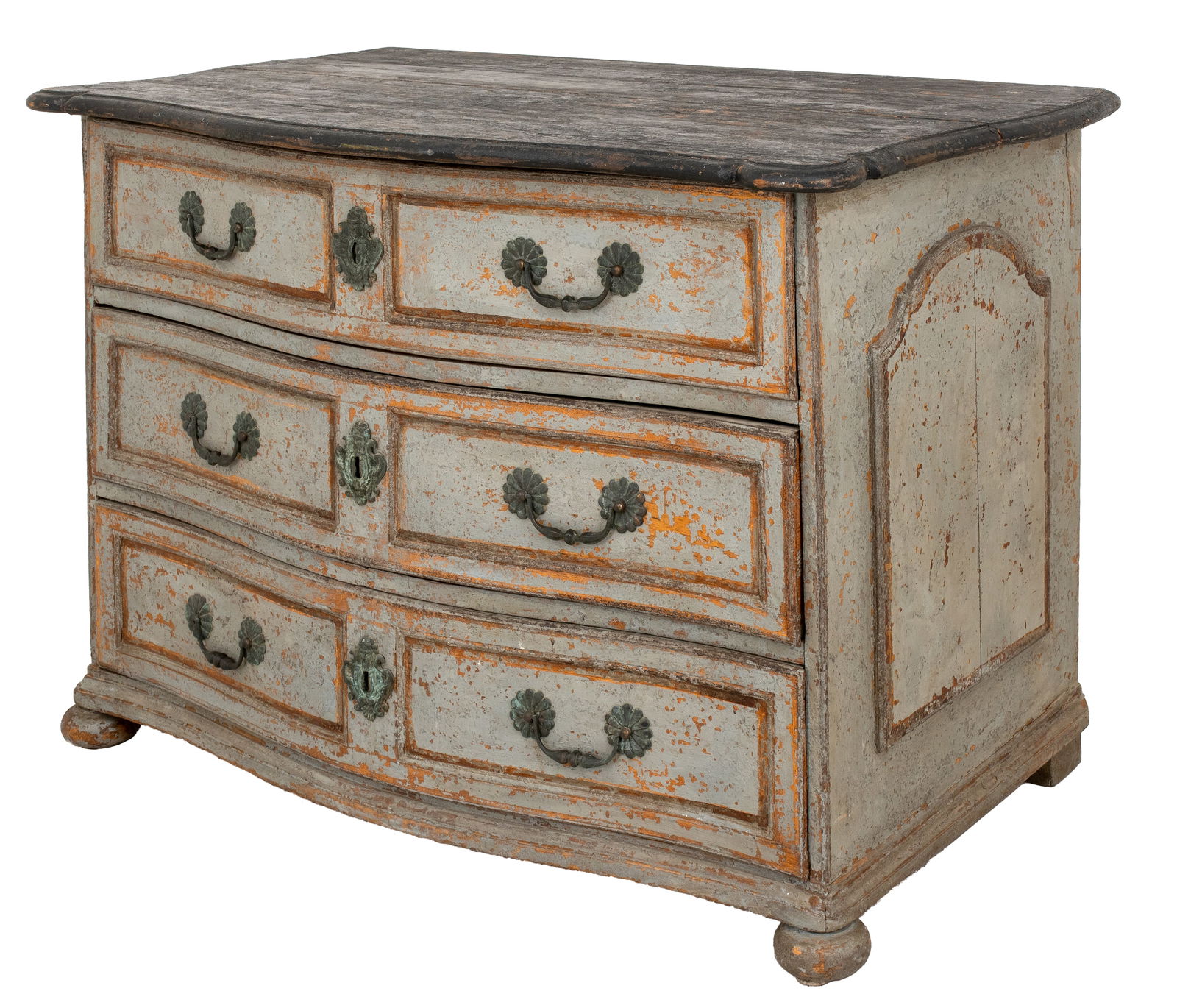 Regence Painted Bow Front Commode, 18th C. (1 of 10)