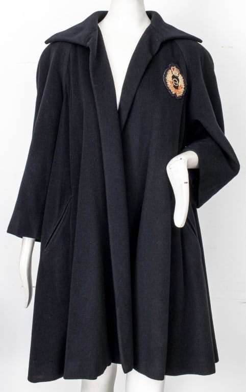 Christian Dior Boutique Black Swing Coat (1 of 9)