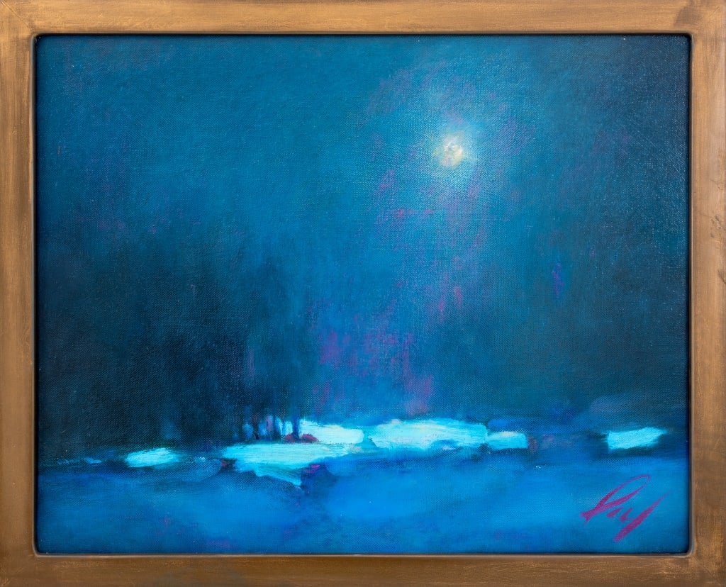Paul Joseph Lucas "Cool Moon" Oil on Canvas (1 of 9)