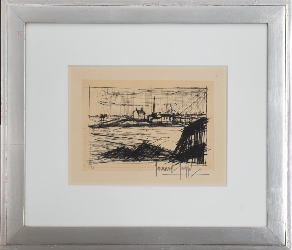 Bernard Buffet "Paysage" Drypoint Etching (1 of 9)