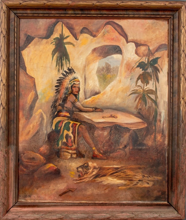 Wallace Olver Interior Scene Oil on Panel (1 of 8)