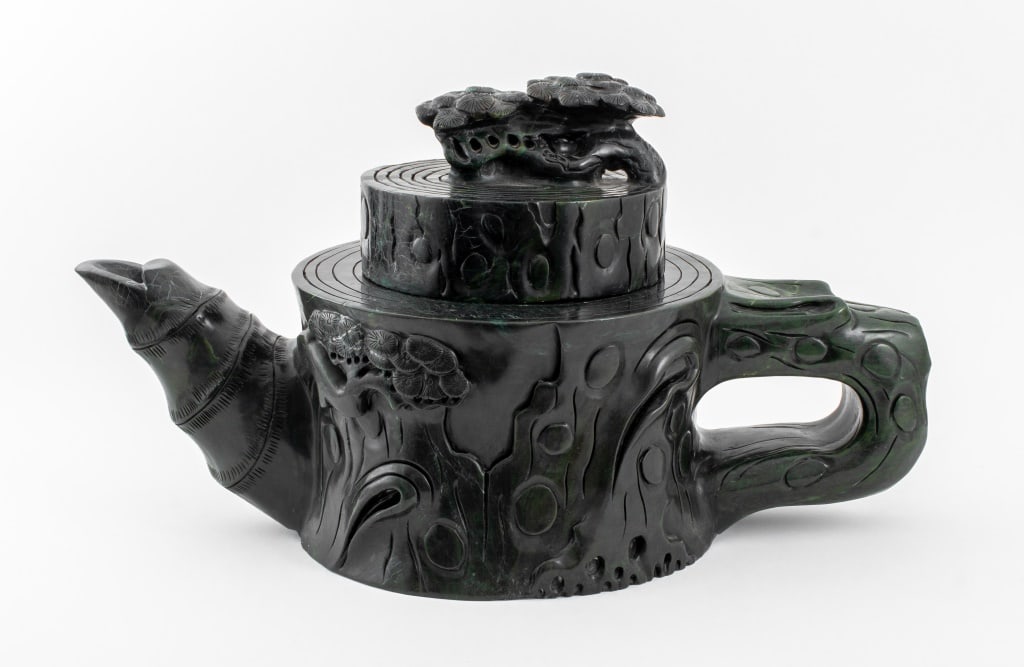 Chinese Monumental Nephrite Jade Teapot (1 of 13)