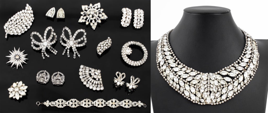Art Deco Style Silver-Tone Rhinestone Jewelry, 19 (1 of 20)