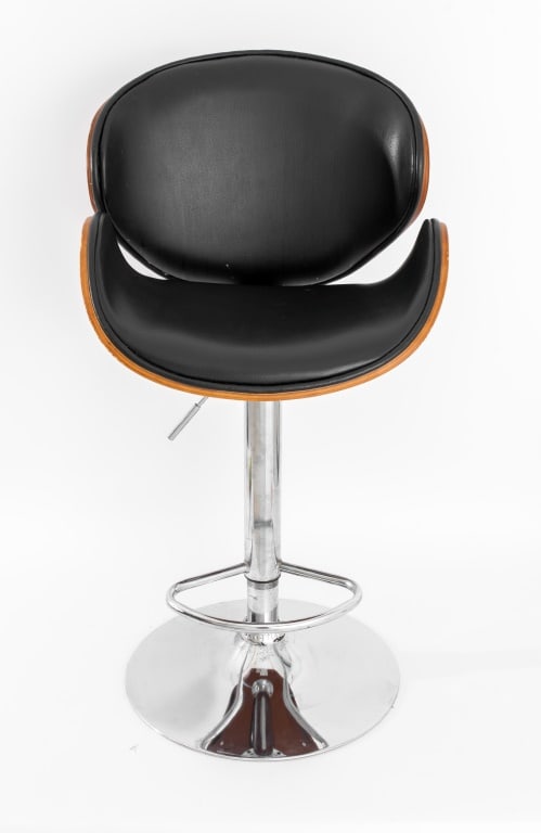 Modern Bentwood Adjustable Swivel Bar Stool (1 of 11)