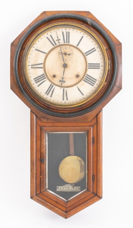 Ansonia American Wall-Mounted Clock, 19th C. (1 of 7)