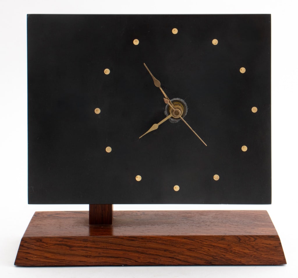 Harpswell House Mid-Century Modern Slate Clock (1 of 10)