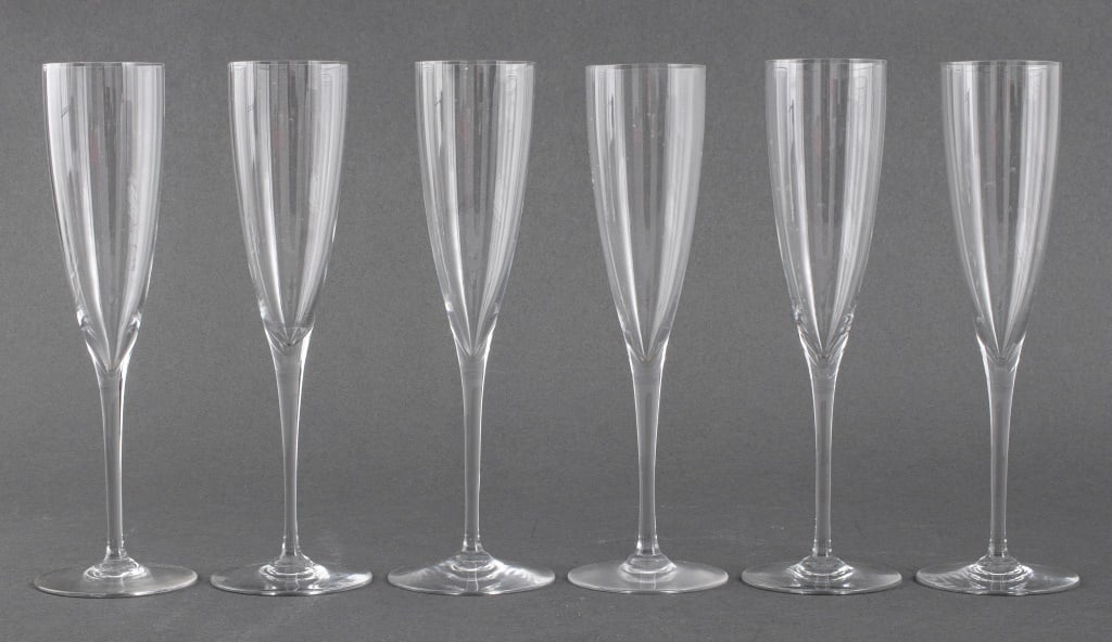 Baccarat Crystal Champagne Flutes, 6 (1 of 5)