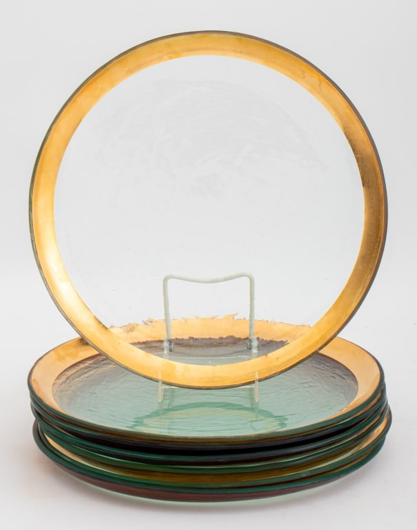 Annie Glass Gilded Rim Glass Plates, 7 (1 of 6)