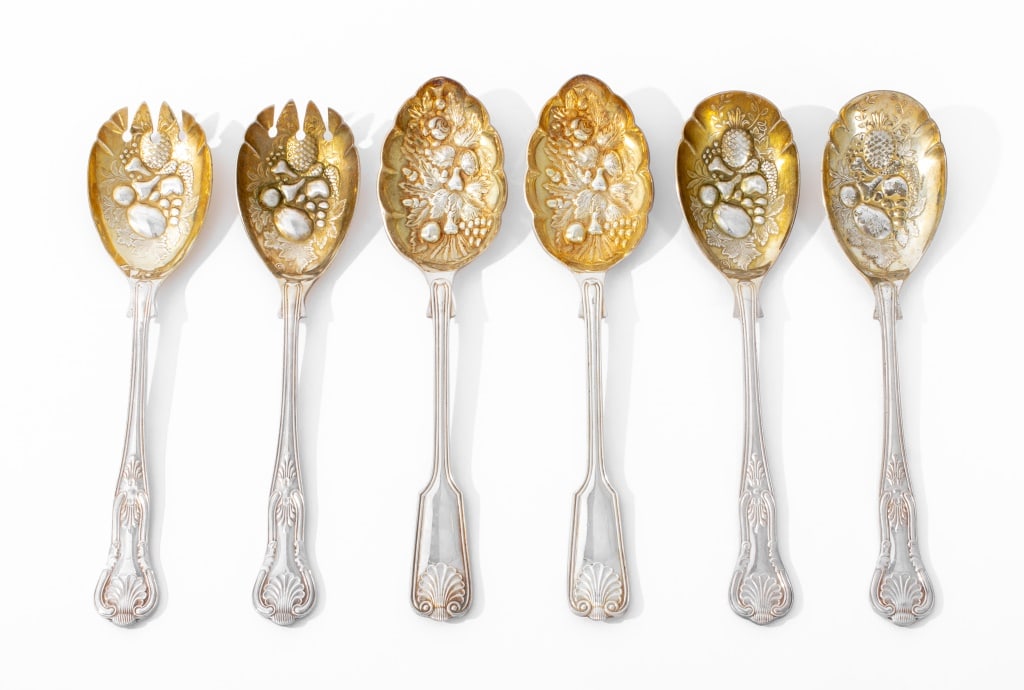 Sheffield Silver Plate Serving Utensils, 6 (1 of 4)