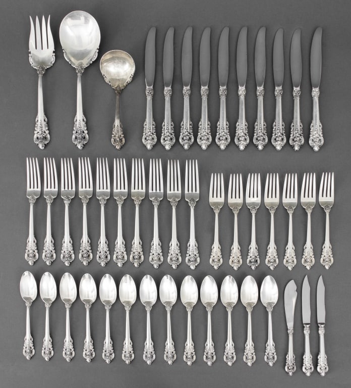 Wallace "Grande Baroque" Sterling Service, 46 Pcs. (1 of 10)