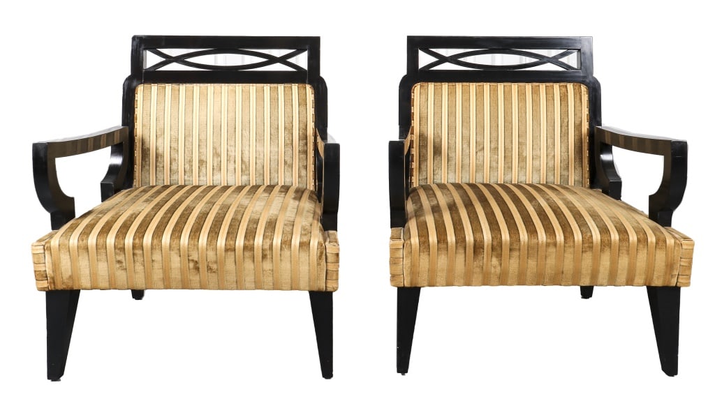 James Mont Asian Modern Open Armchairs, Pair (1 of 8)