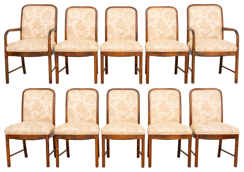 Secessionist Satin Covered Dining Chairs, 10 (1 of 10)
