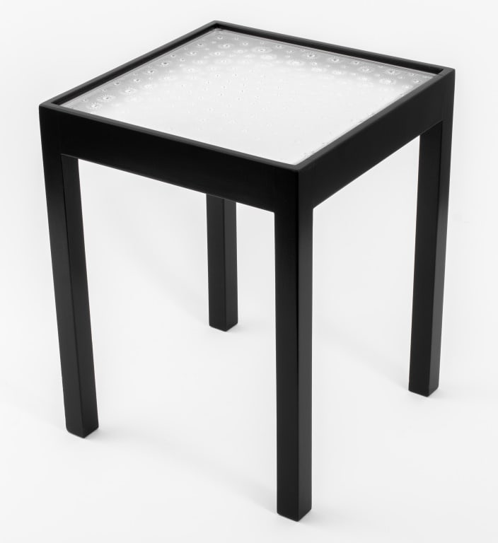 Lalique "Aster" Glass Panel Side Table (1 of 6)
