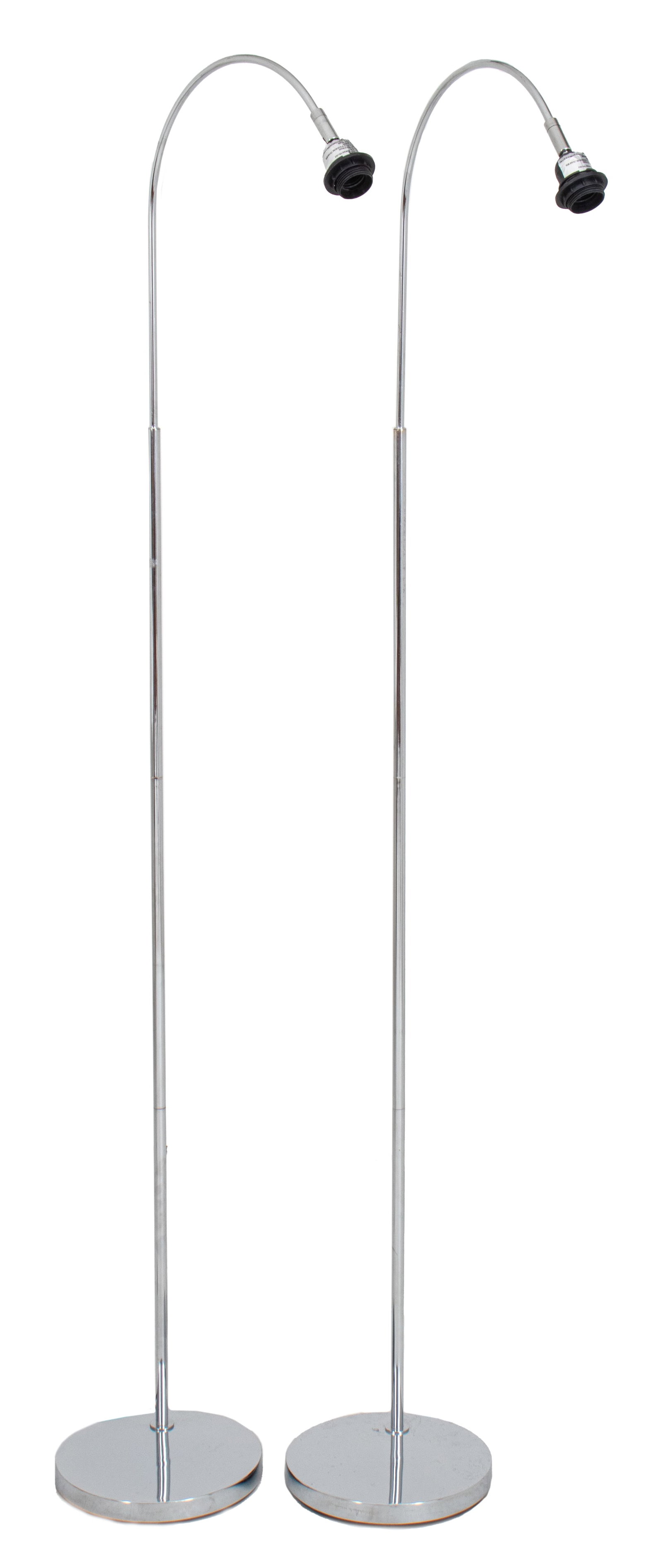 Intertek Chrome Arc Floor Lamps, Pair (1 of 7)