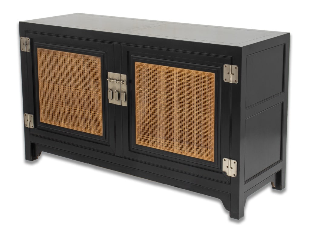Baker Mid-Century Chinoiserie Rattan Sideboard (1 of 8)