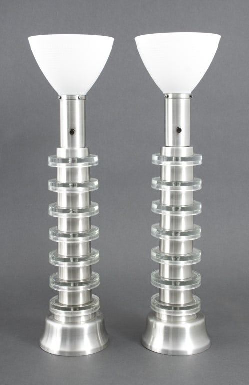Space Age Aluminum Cylinder Lamps, 2 (1 of 3)
