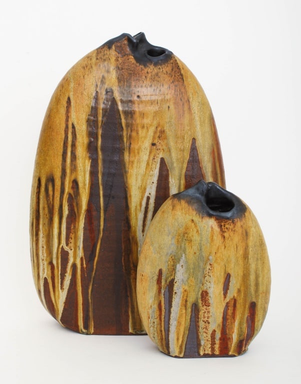 Andrew Bergloff Glazed Ceramic Paddle Vases, 2 (1 of 10)