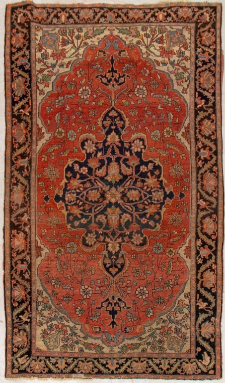 Persian Mohtasham Kashan Rug, 6' 10" x 4' (1 of 4)