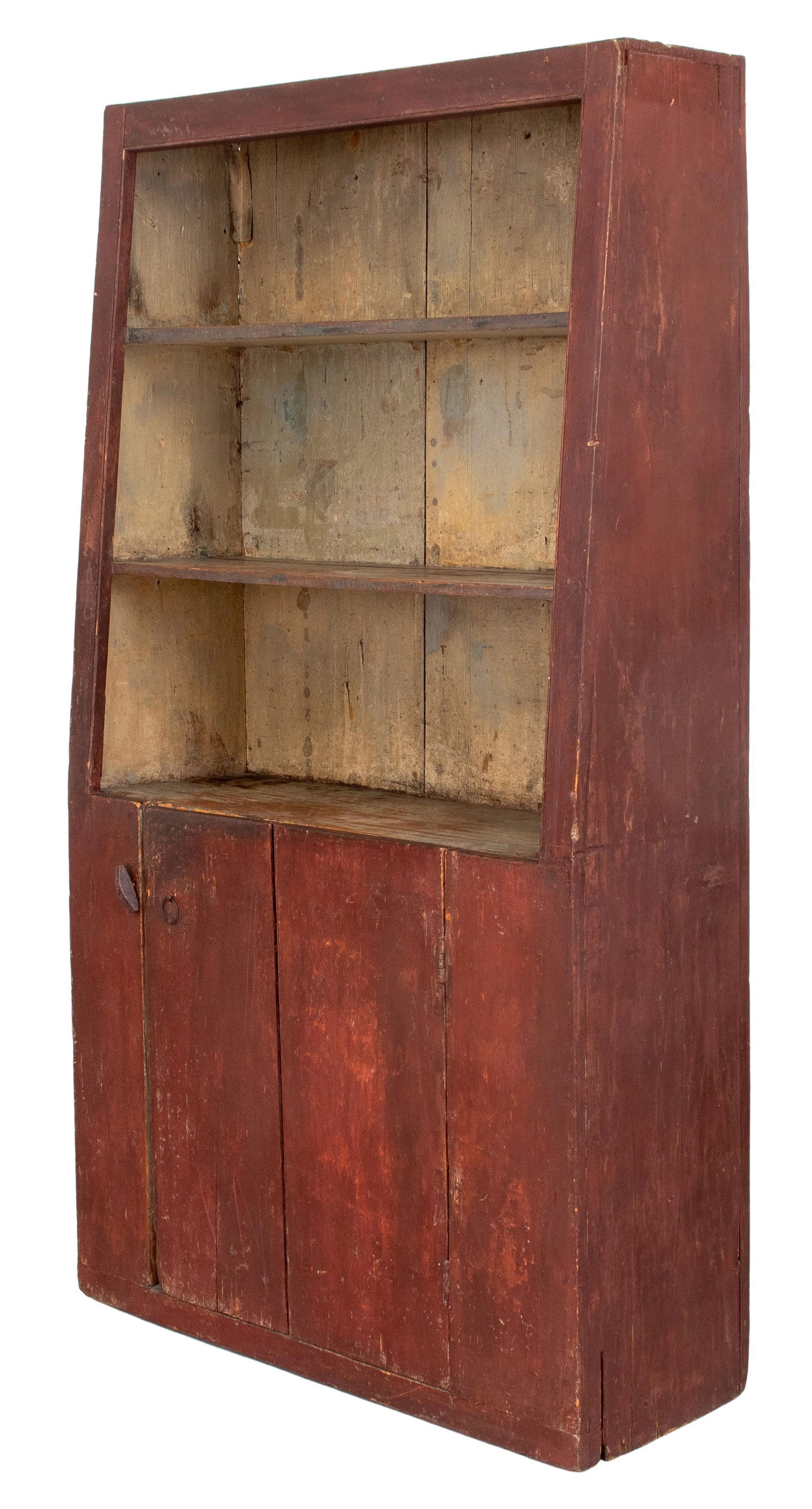 Hudson Valley Painted Kitchen Step Back Cupboard Auction