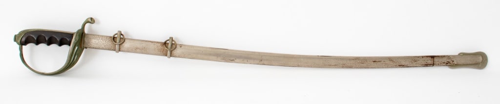 American Engraved Steel Parade Sword, 19th C.: American Engraved Steel Parade Sword, by H.K. White of New York, mid 19th century, signed to hilt, the blade with Gothic monograms "H.S." within a elaborately engraved cartouche, the verso center engr