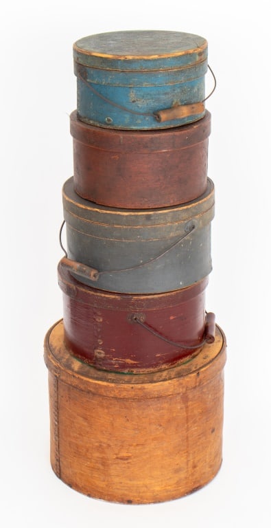 American Painted Shaker Firkins, 5 (1 of 8)