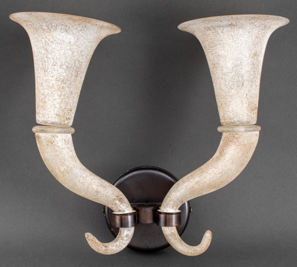Seguso Attr. Murano Scavo Glass Wall Sconce (1 of 11)