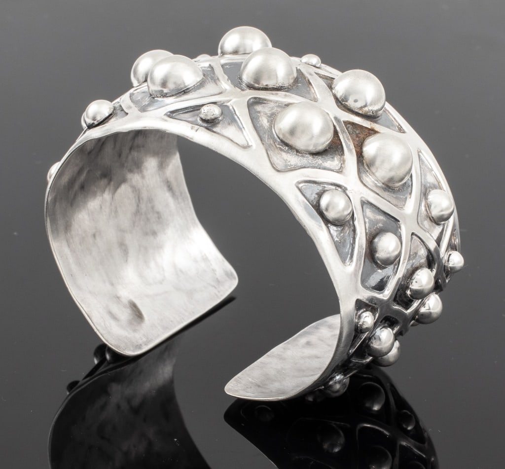 Mexican Modern Sterling Silver Cuff (1 of 8)