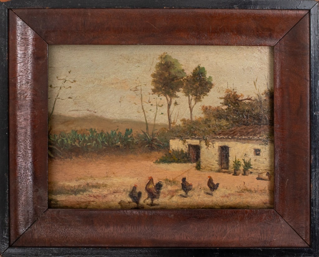 Farm Scene Landscape Oil on Board (1 of 7)