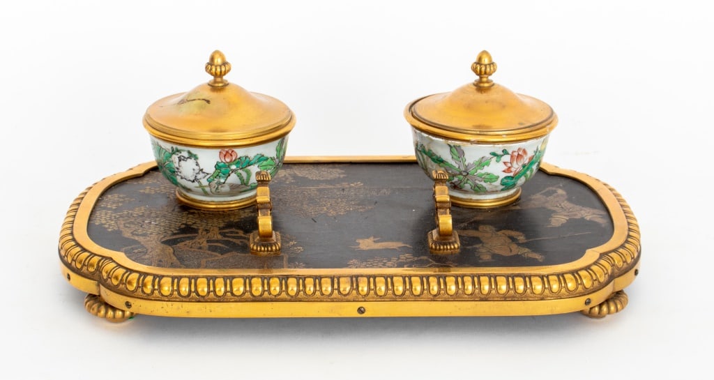 Chinoiserie Gilt Lacquered Inkstand, 18th C. (1 of 5)