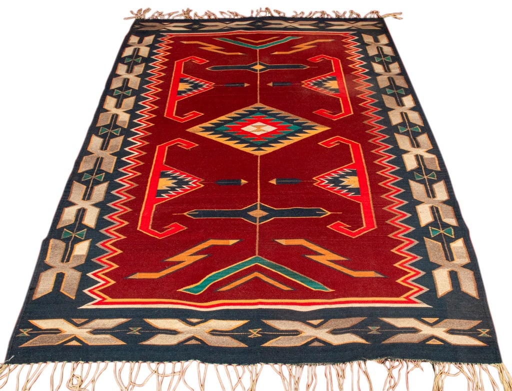 Kilim Geometric Pattern Rug, 8' 9" x 5' 7.5" (1 of 8)