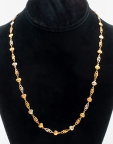 Italian 14K Multi-Color Gold Necklace