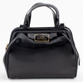 Lulu Guinness Black Patent Leather Handbag
