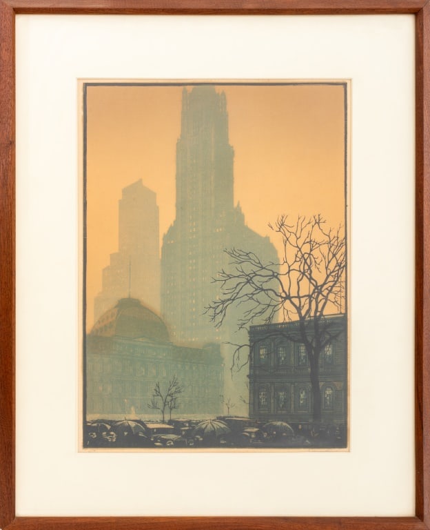Emile Antoine Verpilleux "The Woolworth" Woodcut (1 of 8)