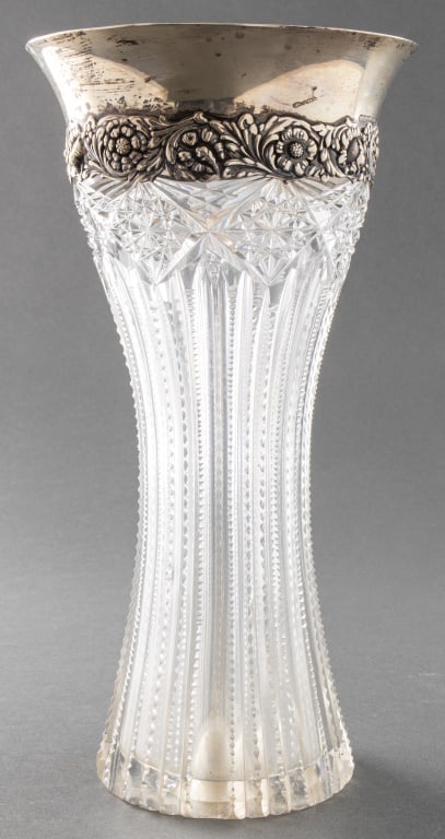 Tiffany & Co. Makers Silver Mounted Cut Glass Vase (1 of 4)