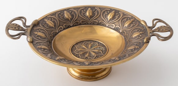 WMF German Jugendstil Brass Tazza, ca. 1890