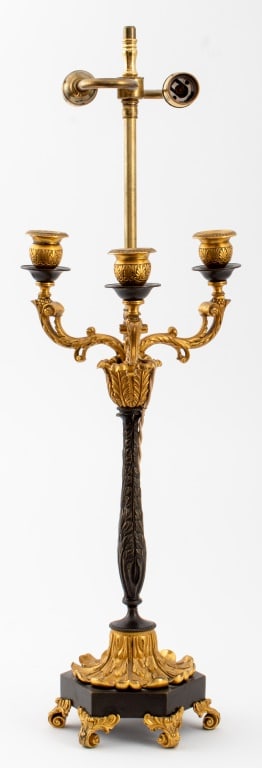 Louis Philippe Style Ormolu Patinated Bronze Lamp (1 of 12)